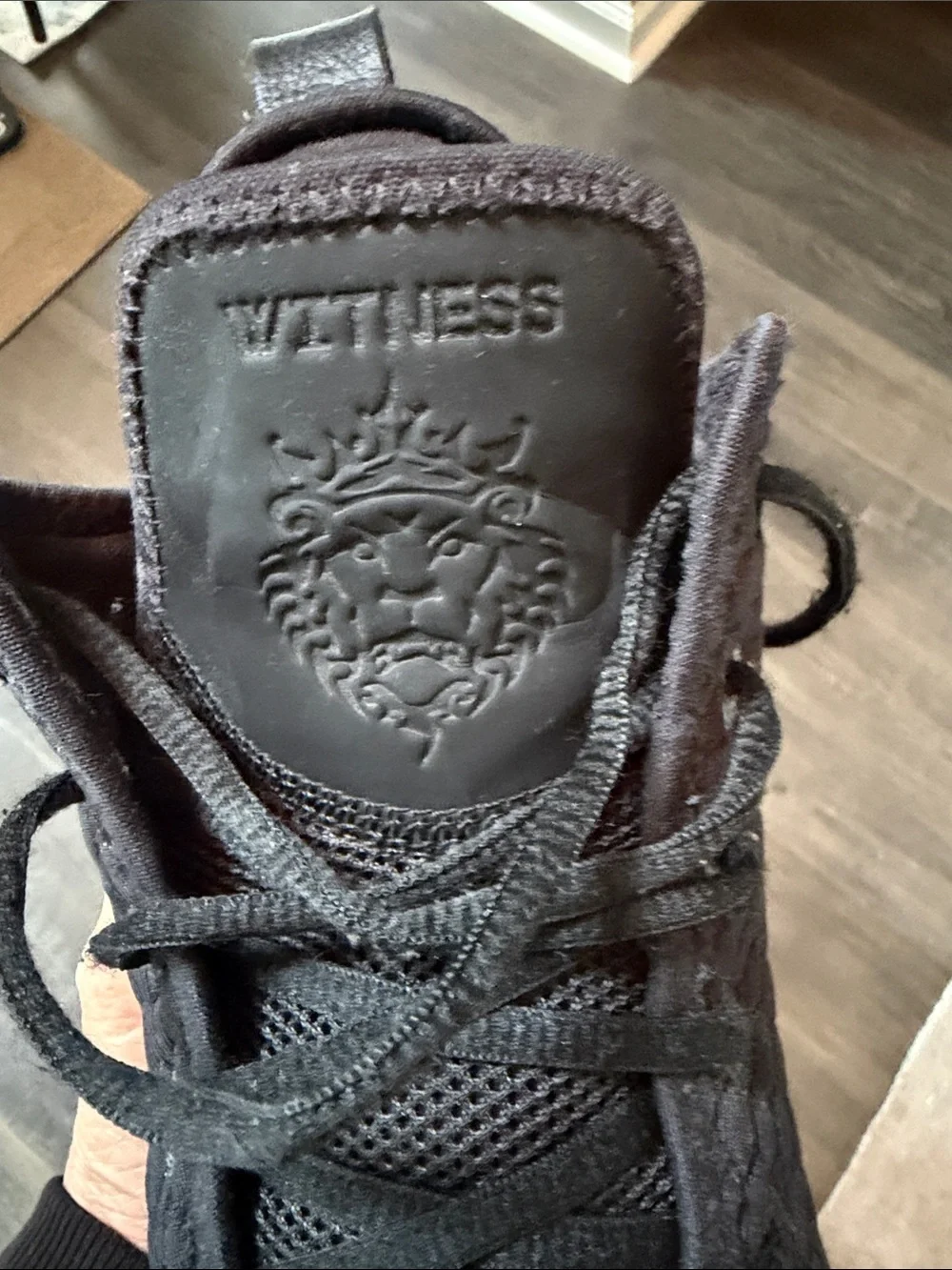 Nike Black LeBron Witness Sneakers with White Logo Detail